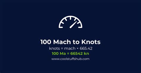 mach to knots formula.